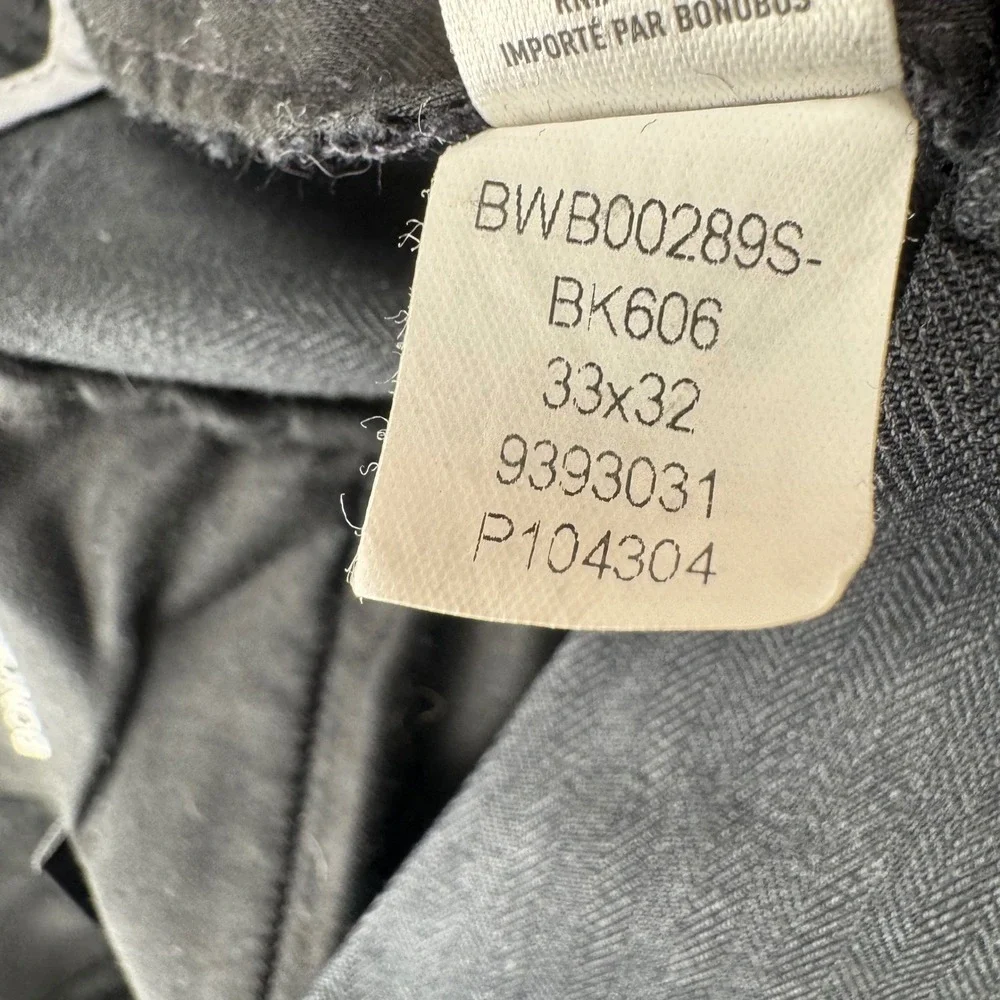 Bonobos Weekday Warrior Dress Pants Mens 33x32 Black Slim Fit Thursday Stretch